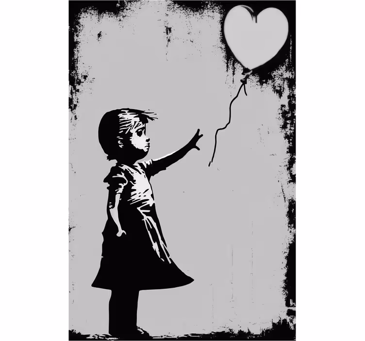 Rollo wohnzimmer street art mädchen - TenStickers