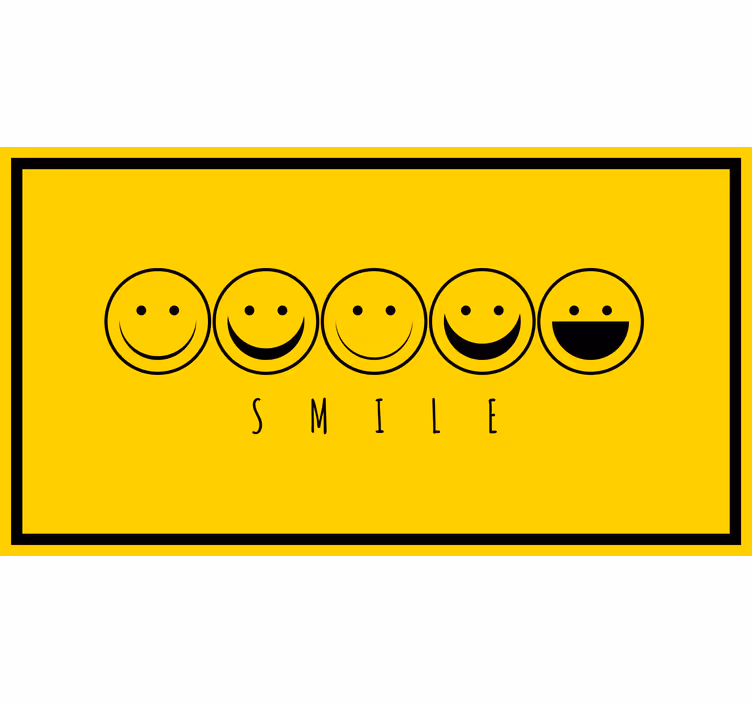 Rollo fenster schlafzimmer mit gelbem smiley emoji - TenStickers