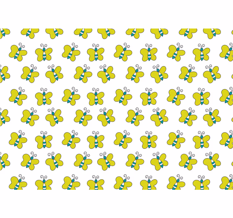Rollo fenster schlafzimmer mit weiß-grünem schmetterling - TenStickers