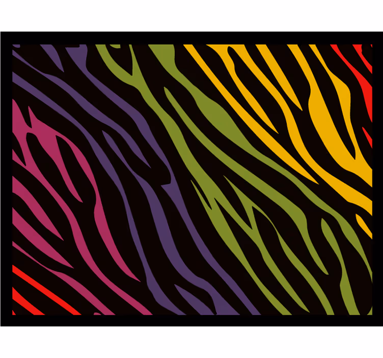 Rollo fenster schlafzimmer im regenbogen zebra print - TenStickers