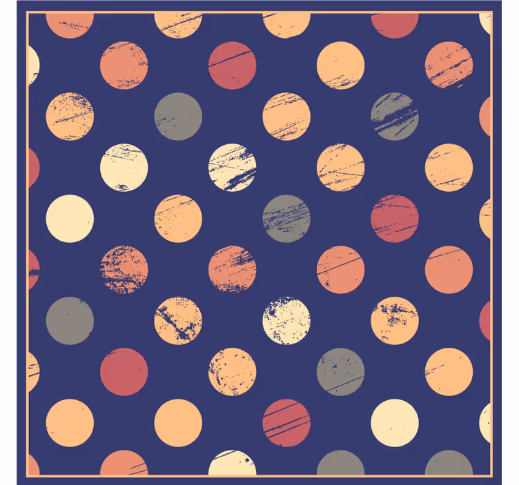 Rollo fenster schlafzimmer vinylteppich mit kreisen - TenStickers