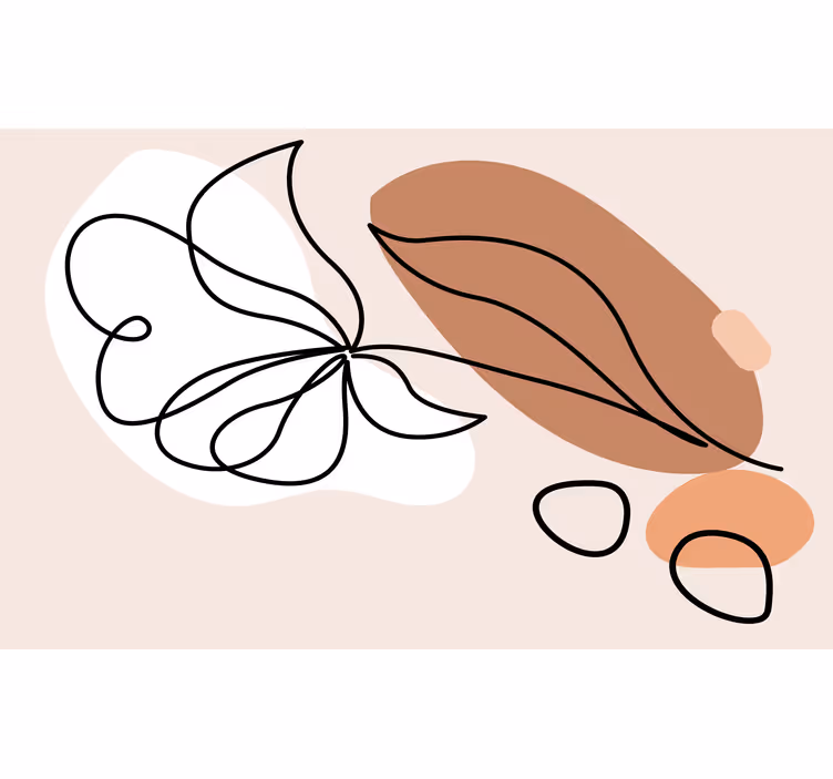 Rollo fenster schlafzimmer im minimalistischen blattdesign - TenStickers