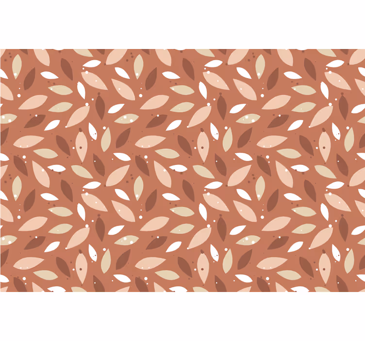 Rollo fenster schlafzimmer mit terracotta blätterdesign - TenStickers