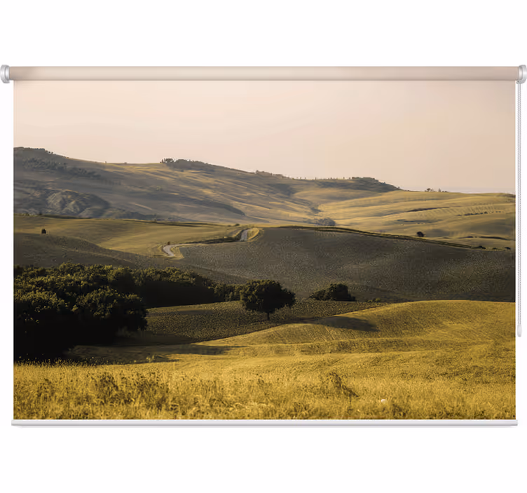 Rollo fenster schlafzimmer mit schönen toscana feldern - TenStickers
