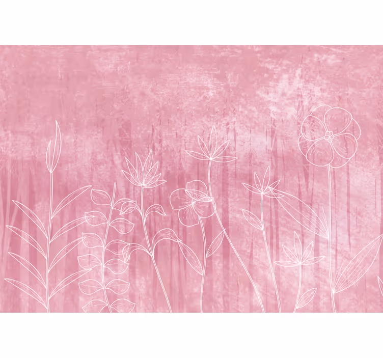 Rollo fenster schlafzimmer wiese in pink skandi stil - TenStickers