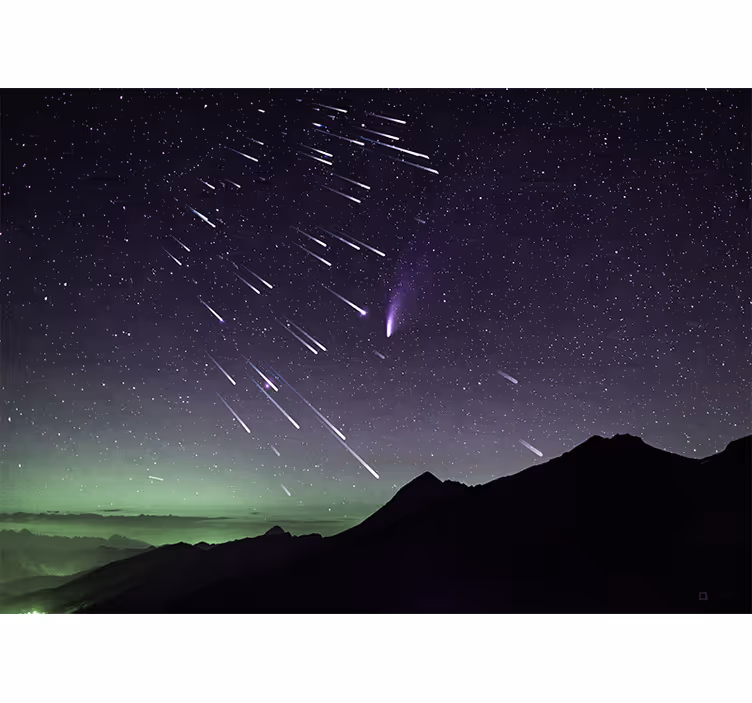 Rollo fenster schlafzimmer meteoritenregen der sterne - TenStickers