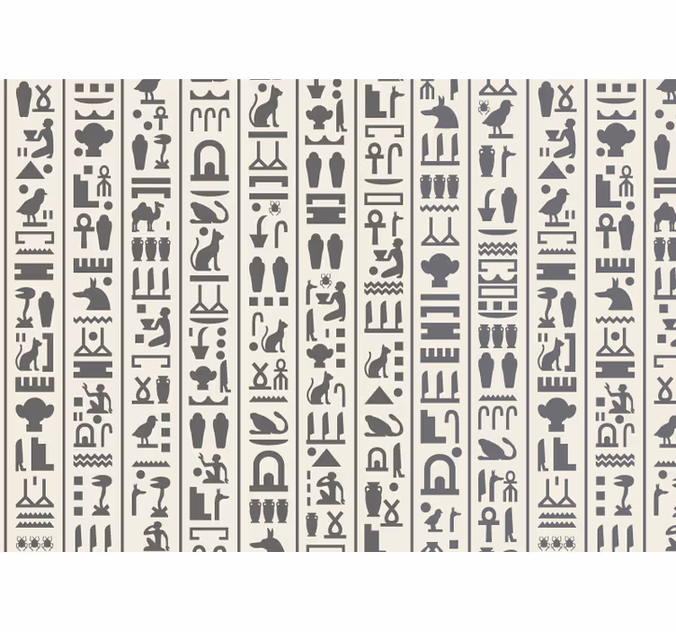Rollo fenster weiß mit hieroglyphen design - TenStickers
