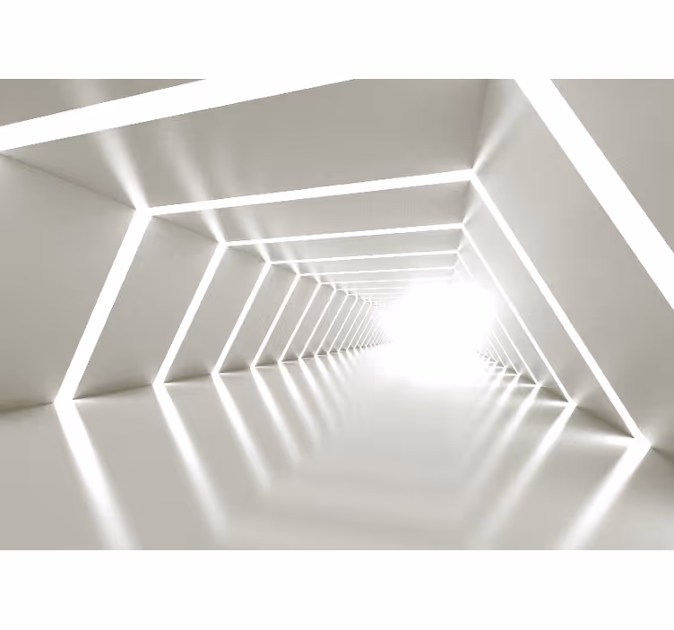 Rollo fenster weiß geometrische höhle weiß - TenStickers