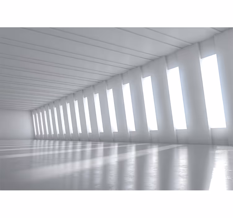 Rollo fenster weiß 3d modern tunnel design - TenStickers