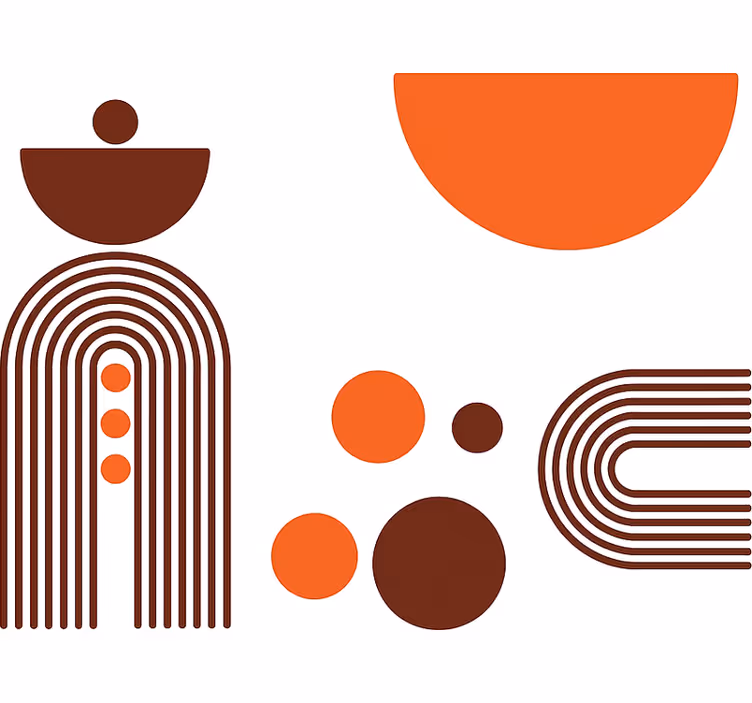 Rollo wohnzimmer in abstrakter geometrie - TenStickers