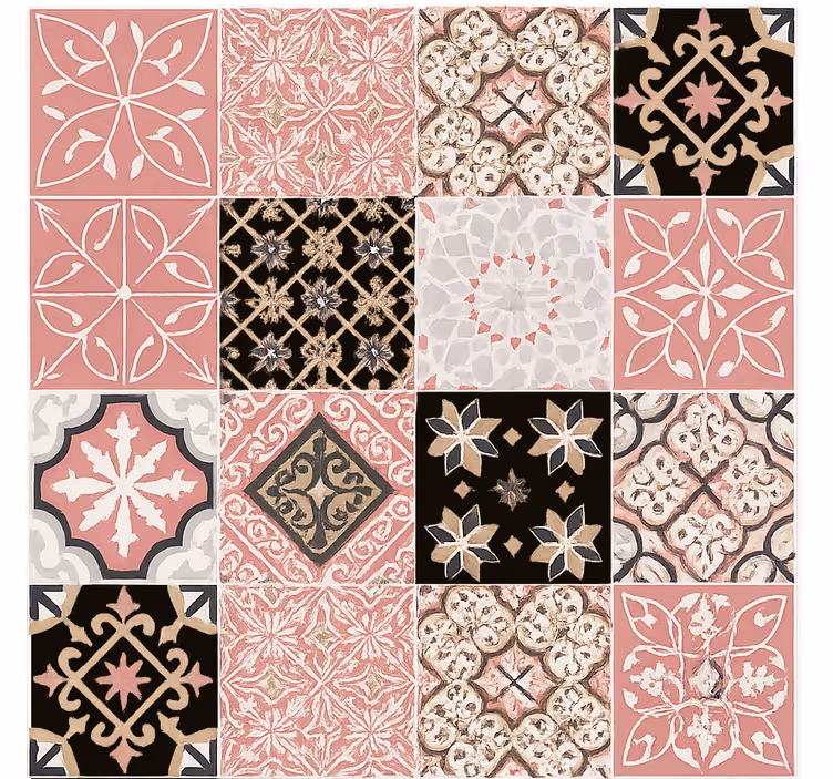 Rollo wohnzimmer in pink zement - TenStickers
