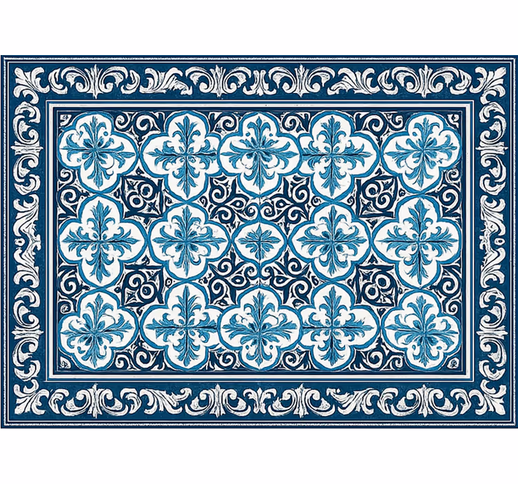Rollo wohnzimmer im portugiesischen blau-muster - TenStickers