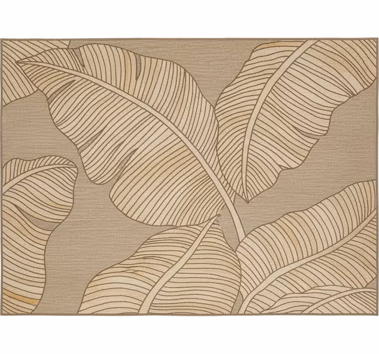 Rollo wohnzimmer beige großblätter design - TenStickers