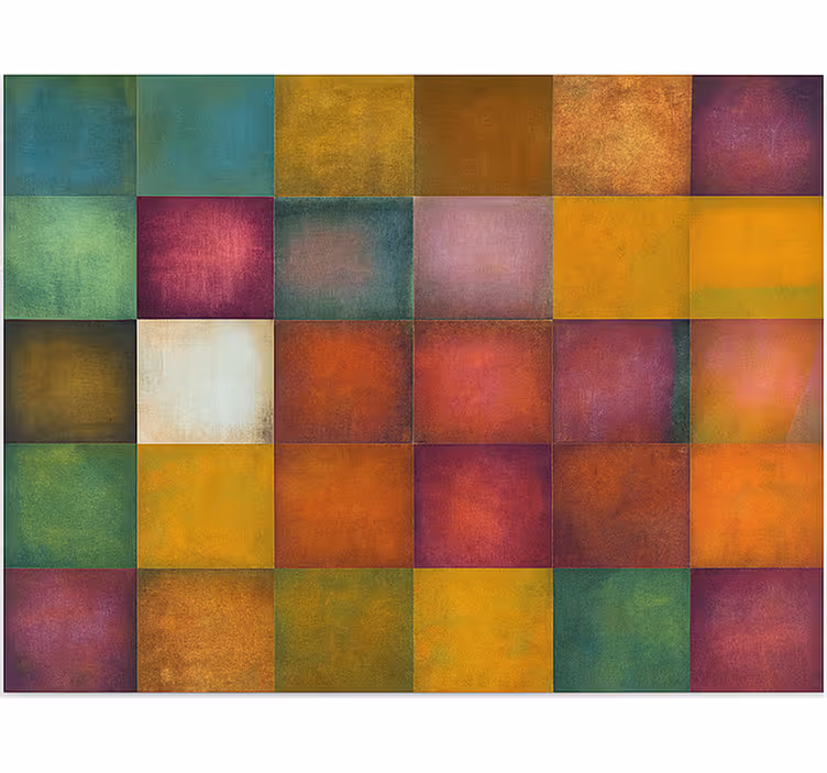 Rollo wohnzimmer buntes vintage quadratmuster - TenStickers