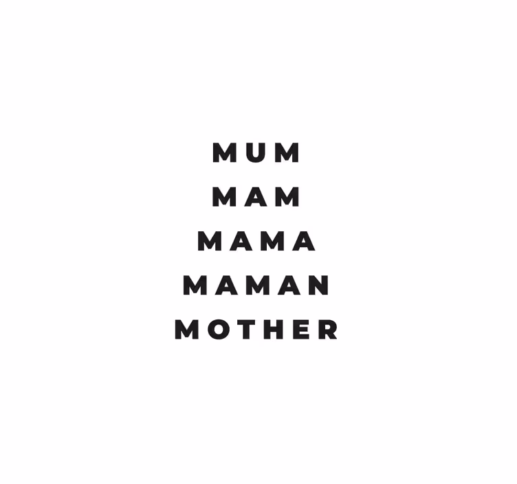 Rollo wohnzimmer für mama in verschiedenen sprachen - TenStickers