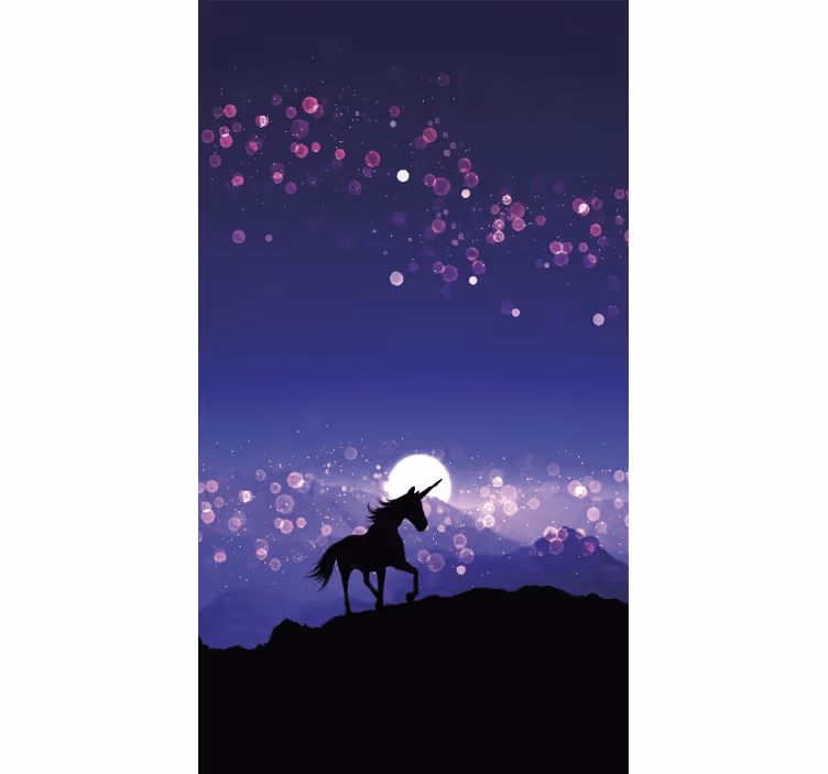 Rollo fenster kinderzimmer einhorn märchen wandbild - TenStickers