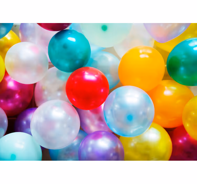 Rollo fenster kinderzimmer mit bunten luftballons - TenStickers