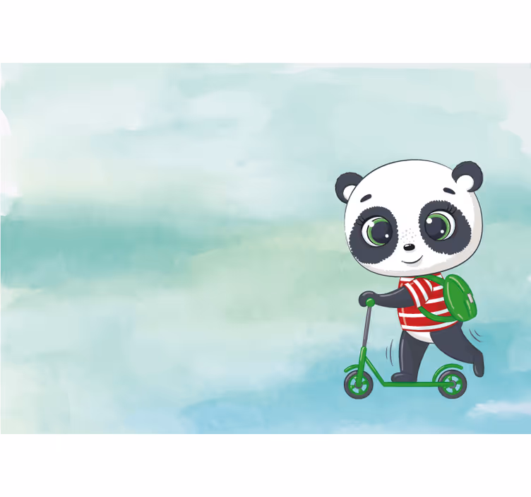 Rollo fenster kinderzimmer panda t-shirt italien - TenStickers