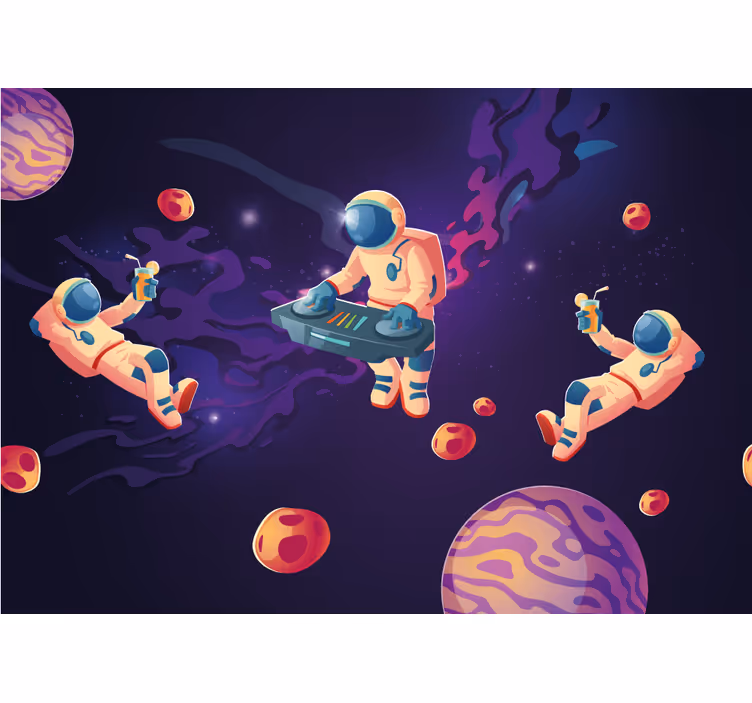 Rollo fenster kinderzimmer mit astronautenmotiven - TenStickers