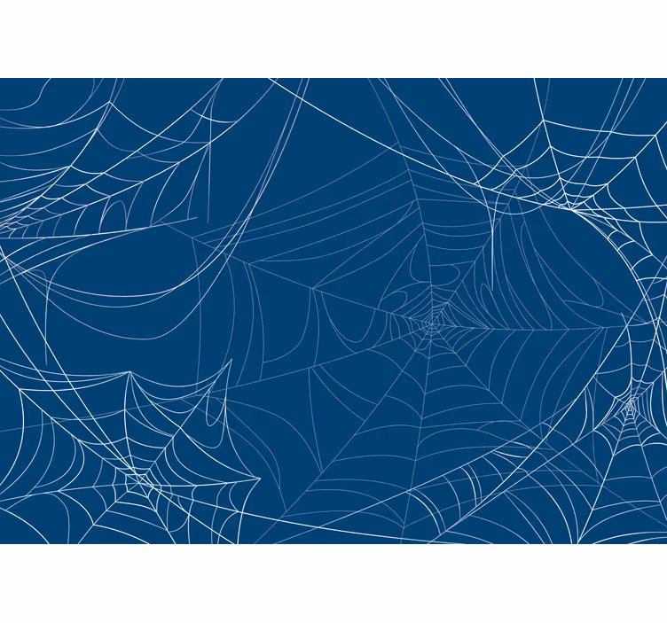Rollo fenster kinderzimmer blaue halloween-spinnweben - TenStickers