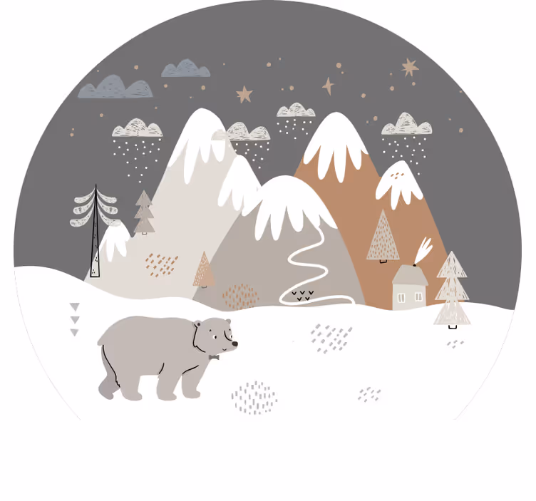 Rollo fenster kinderzimmer mit wilden tieren im nordic stil - TenStickers