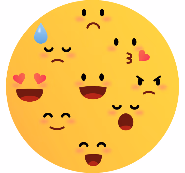 Rollo fenster kinderzimmer mit emoji gesichtern - TenStickers