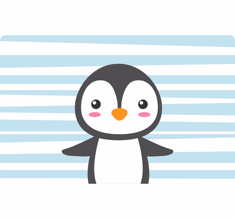 Rollo fenster kinderzimmer glücklicher pinguin - TenStickers