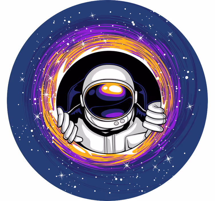 Rollo fenster kinderzimmer astronaut im weltraum - TenStickers
