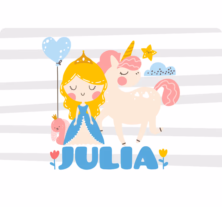 Rollo fenster kinderzimmer prinzen und einhorn - TenStickers