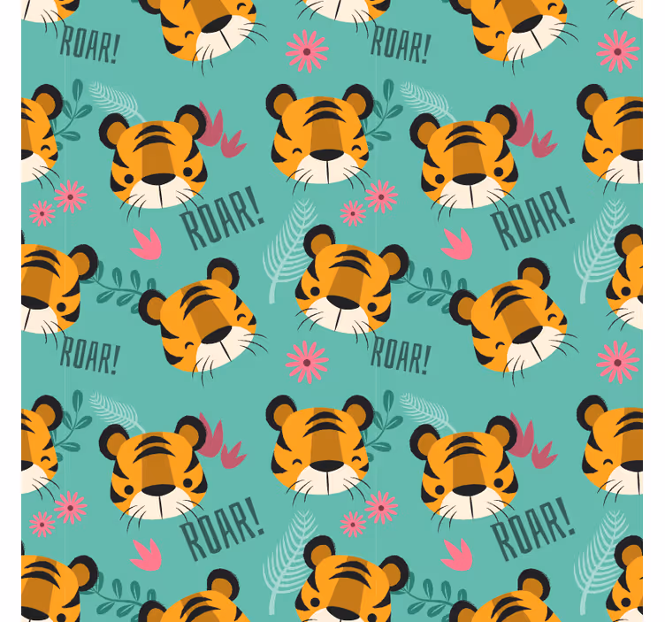Rollo fenster kinderzimmer mit tiger-motiv - TenStickers