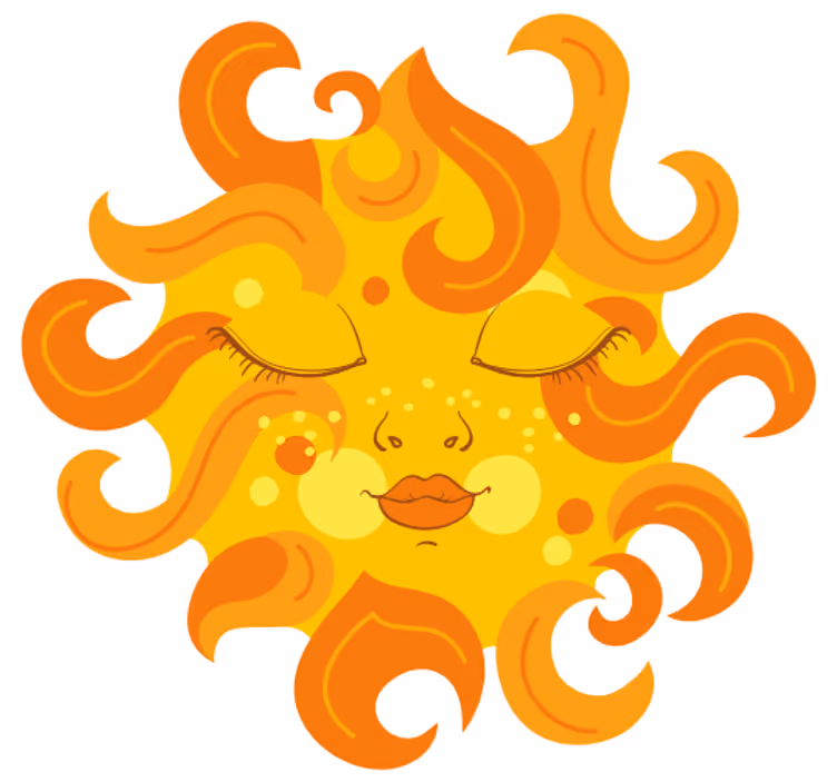 Rollo fenster kinderzimmer mit weiblicher sonne - TenStickers