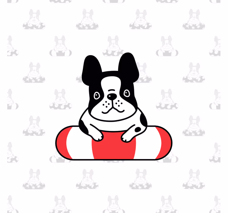 Rollo fenster kinderzimmer mit niedlichem bulldoggenmuster - TenStickers