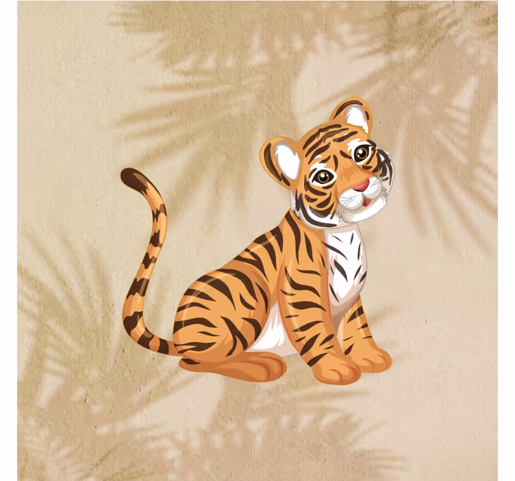 Rollo fenster kinderzimmer baby tiger portrait 3 - TenStickers
