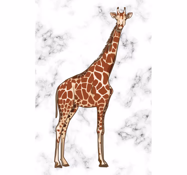 Rollo fenster kinderzimmer giraffenportrait quadres 3 - TenStickers