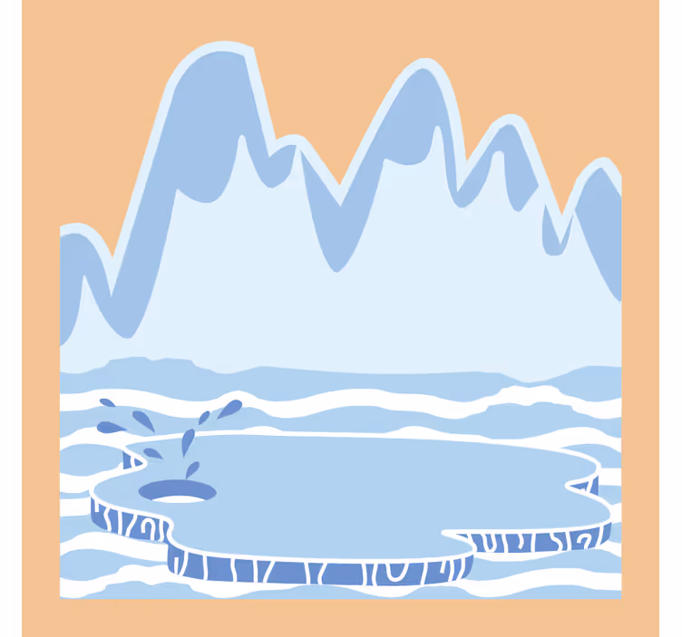Rollo fenster kinderzimmer blaue eisberge - TenStickers
