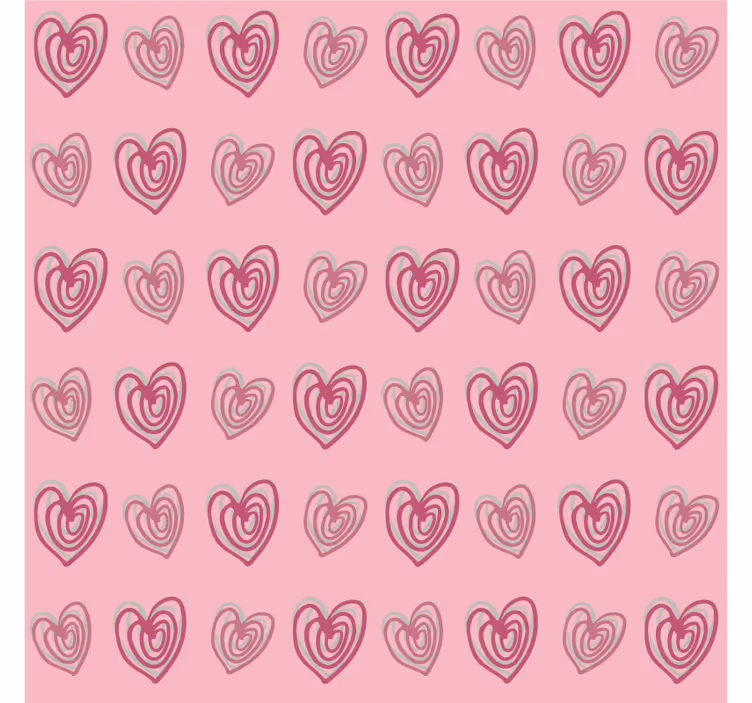 Rollo fenster kinderzimmer mit pinken herz-doodles - TenStickers