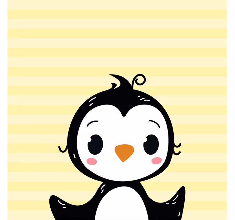 Rollo fenster kinderzimmer niedlicher pinguin - TenStickers