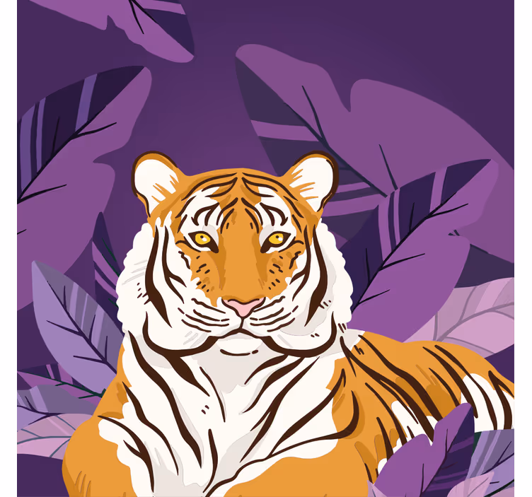 Rollo fenster kinderzimmer neugieriger tiger dschungel - TenStickers