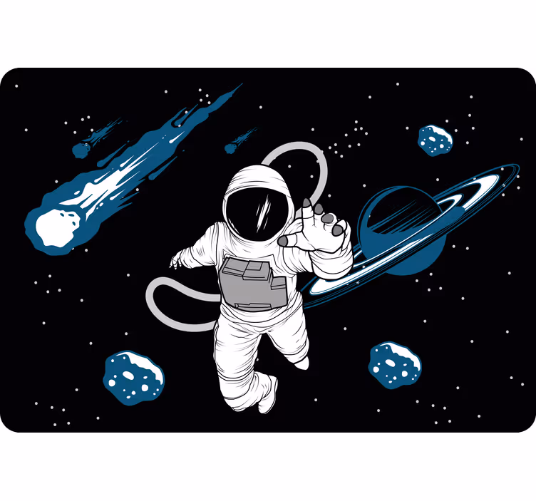 Rollo fenster kinderzimmer astronautenmotiv handgezeichnet - TenStickers