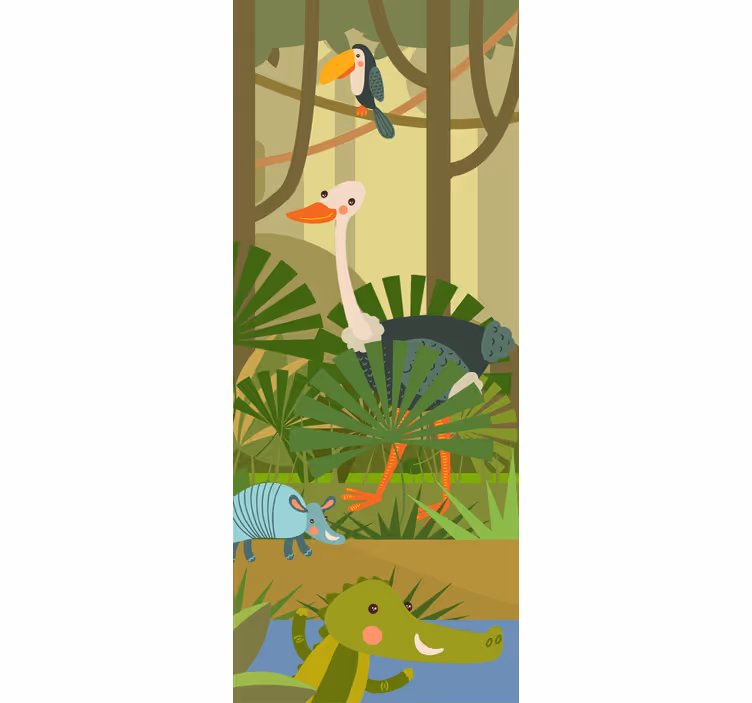 Rollo fenster kinderzimmer wilde tiere - TenStickers
