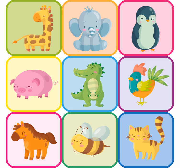 Rollo fenster kinderzimmer tiersticker für möbel - TenStickers