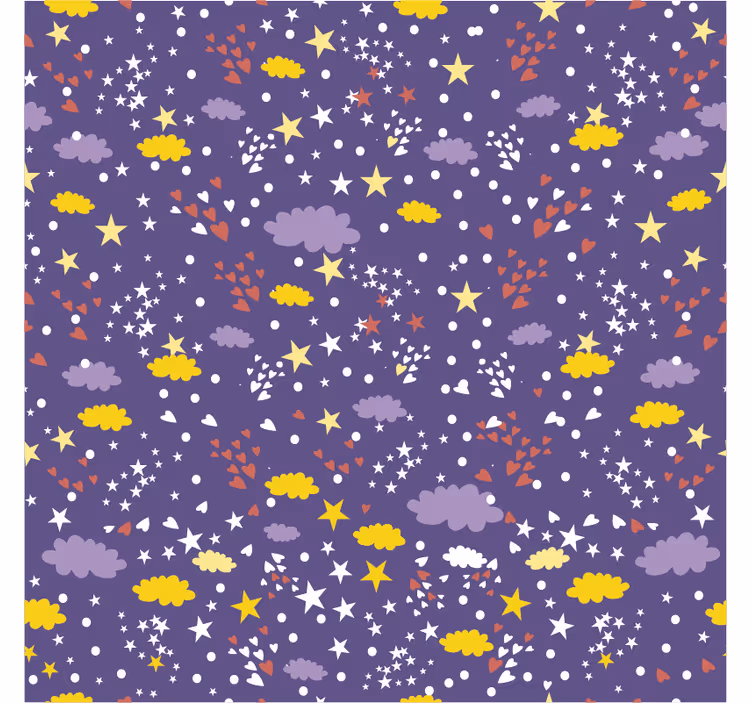 Rollo fenster kinderzimmer mit sternen und wolken - TenStickers