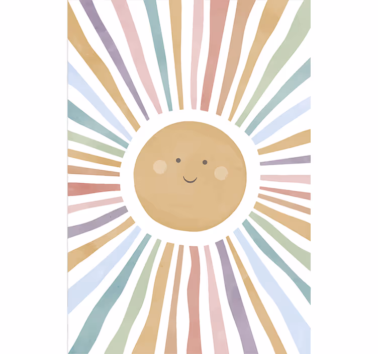 Rollo fenster kinderzimmer fröhliche sonne - TenStickers