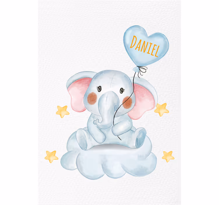 Rollo fenster kinderzimmer süßer elefant mit ballon - TenStickers