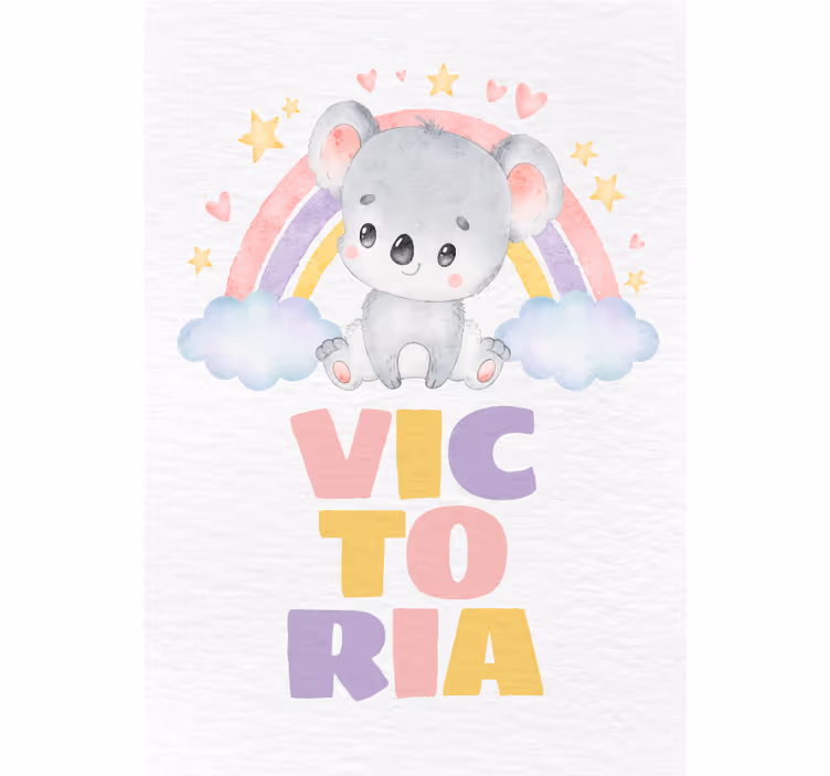 Rollo fenster kinderzimmer koala und regenbogen - TenStickers