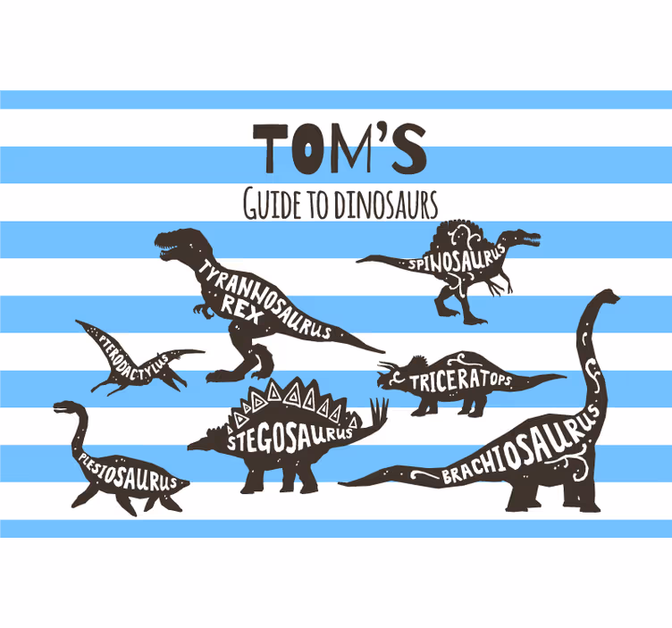 Rollo fenster kinderzimmer mit personalisierten dinosauriern - TenStickers