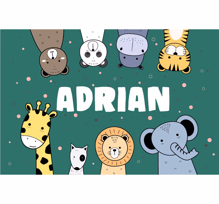 Rollo fenster kinderzimmer mit niedlichen tieren banner - TenStickers