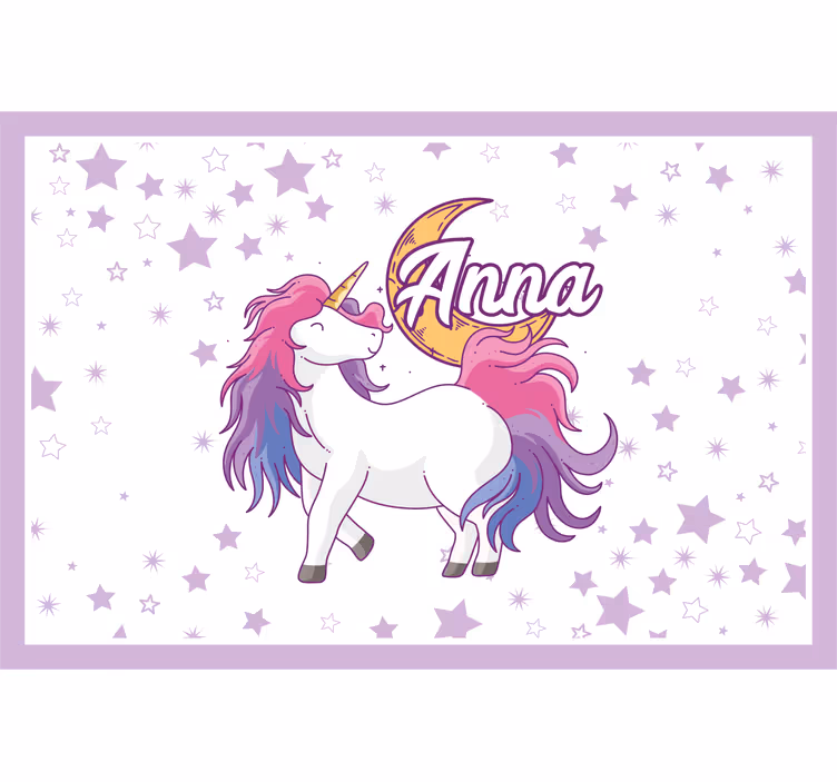 Rollo fenster kinderzimmer einhorn und mond - TenStickers