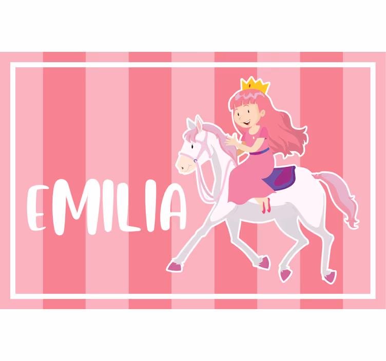 Rollo fenster kinderzimmer prinzessin auf pferd - TenStickers