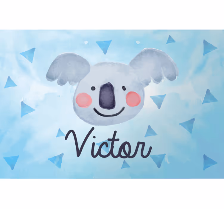Rollo fenster kinderzimmer koala mit namen - TenStickers